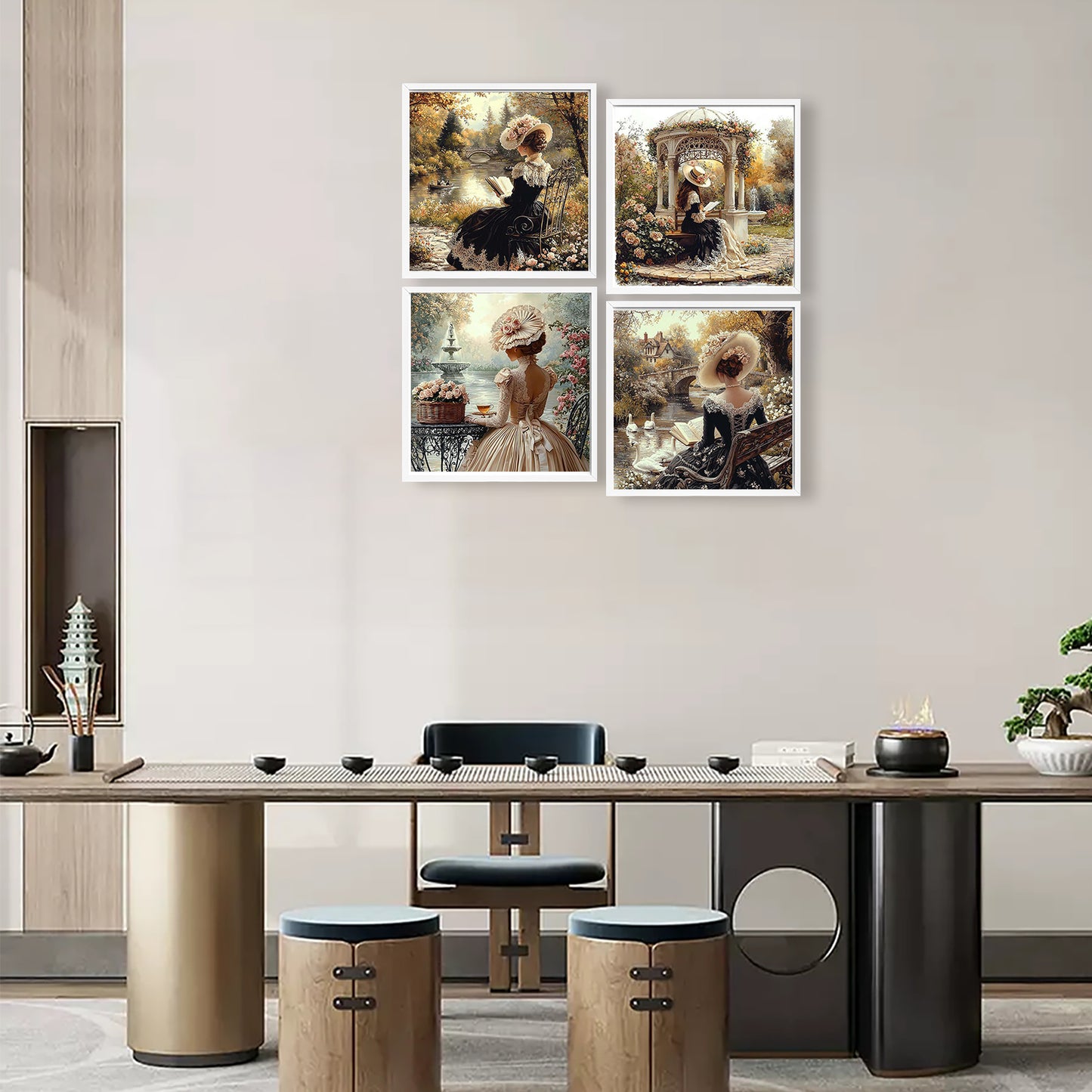 Vintage Girl - Full Round Drill Diamond Painting 30*30CM