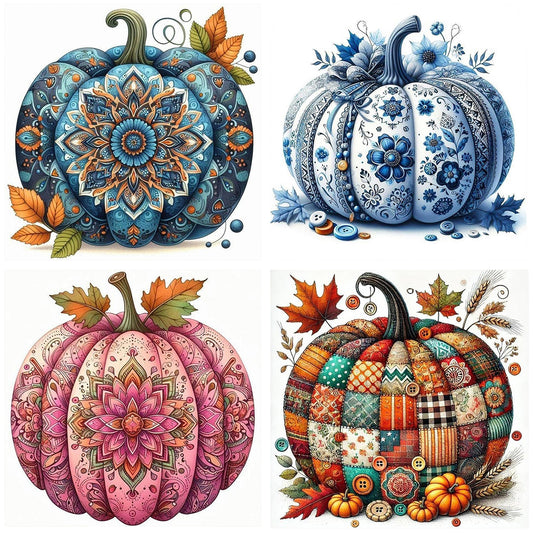 Pumpkins - Full Round Drill Diamond Painting 30*30CM