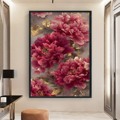 A Flourishing Bloom Of Peonies - 11CT Stamped Cross Stitch 70*50CM (Mona Lisa Brand)