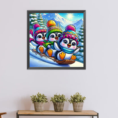 Penguins - Full Round Drill Diamond Painting 50*50CM