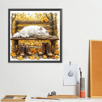 Cat - Full Round Drill Diamond Painting 40*40CM