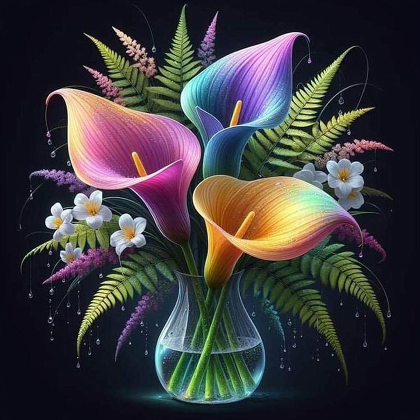 Flowers And Birds - Full Round Drill Diamond Painting 30*30CM