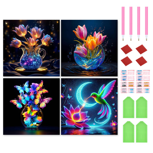 Flowers And Birds - Full Round Drill Diamond Painting 30*30CM