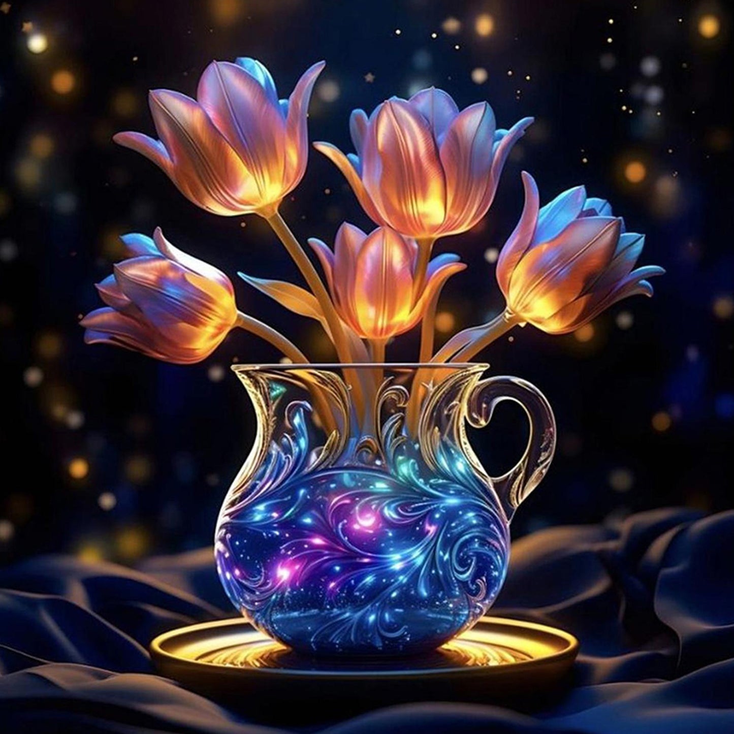 Flowers And Birds - Full Round Drill Diamond Painting 30*30CM