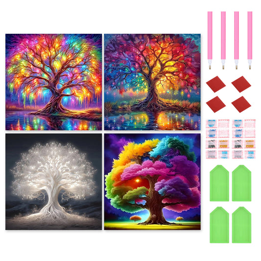 Trees - Full Round Drill Diamond Painting 30*30CM