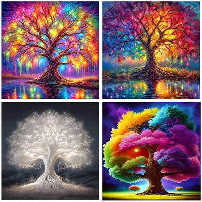 Trees - Full Round Drill Diamond Painting 30*30CM