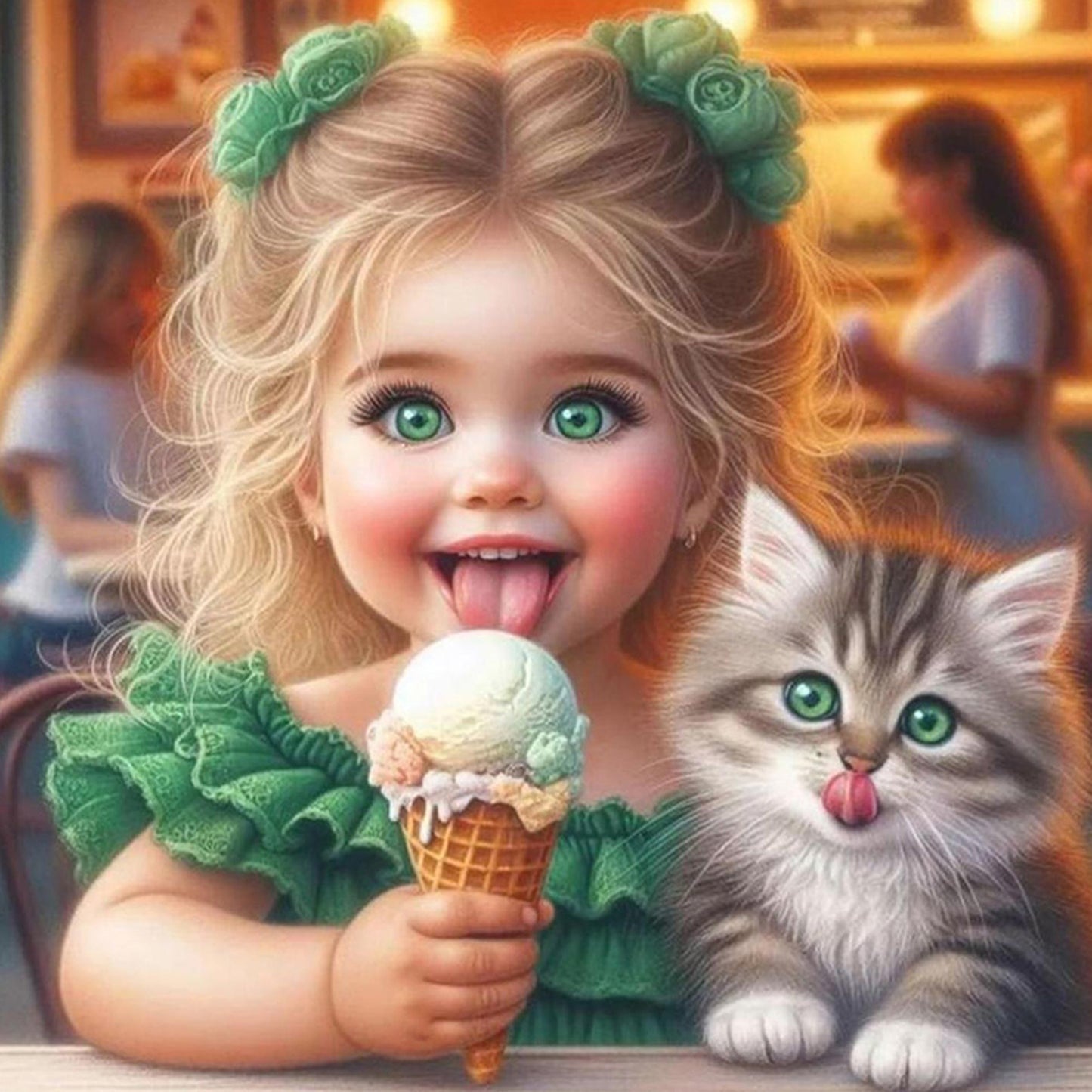 Children And Animals - Full Round Drill Diamond Painting 30*30CM