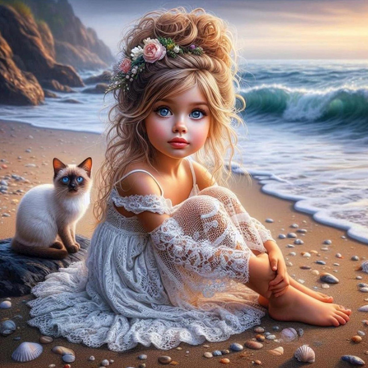 Children And Animals - Full Round Drill Diamond Painting 30*30CM