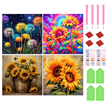 Flower - Full Round Drill Diamond Painting 30*30CM