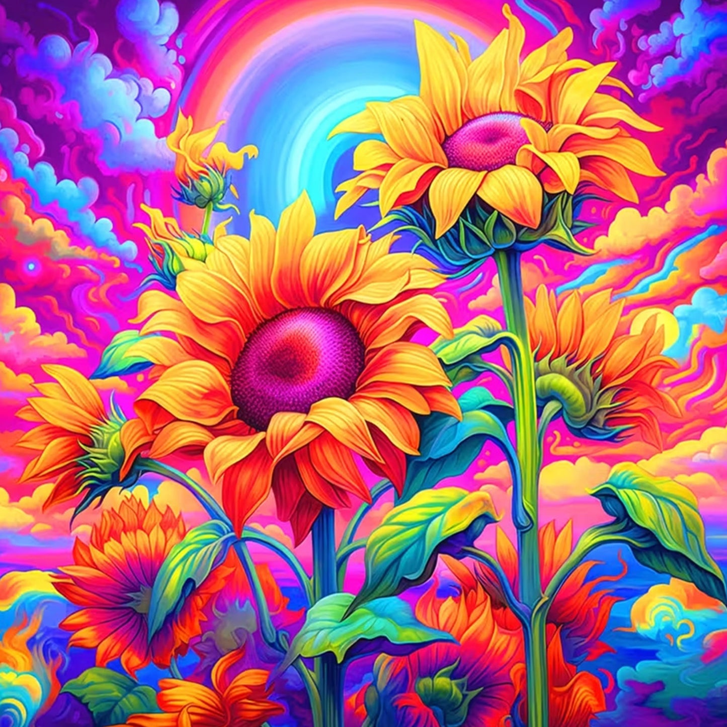 Flower - Full Round Drill Diamond Painting 30*30CM