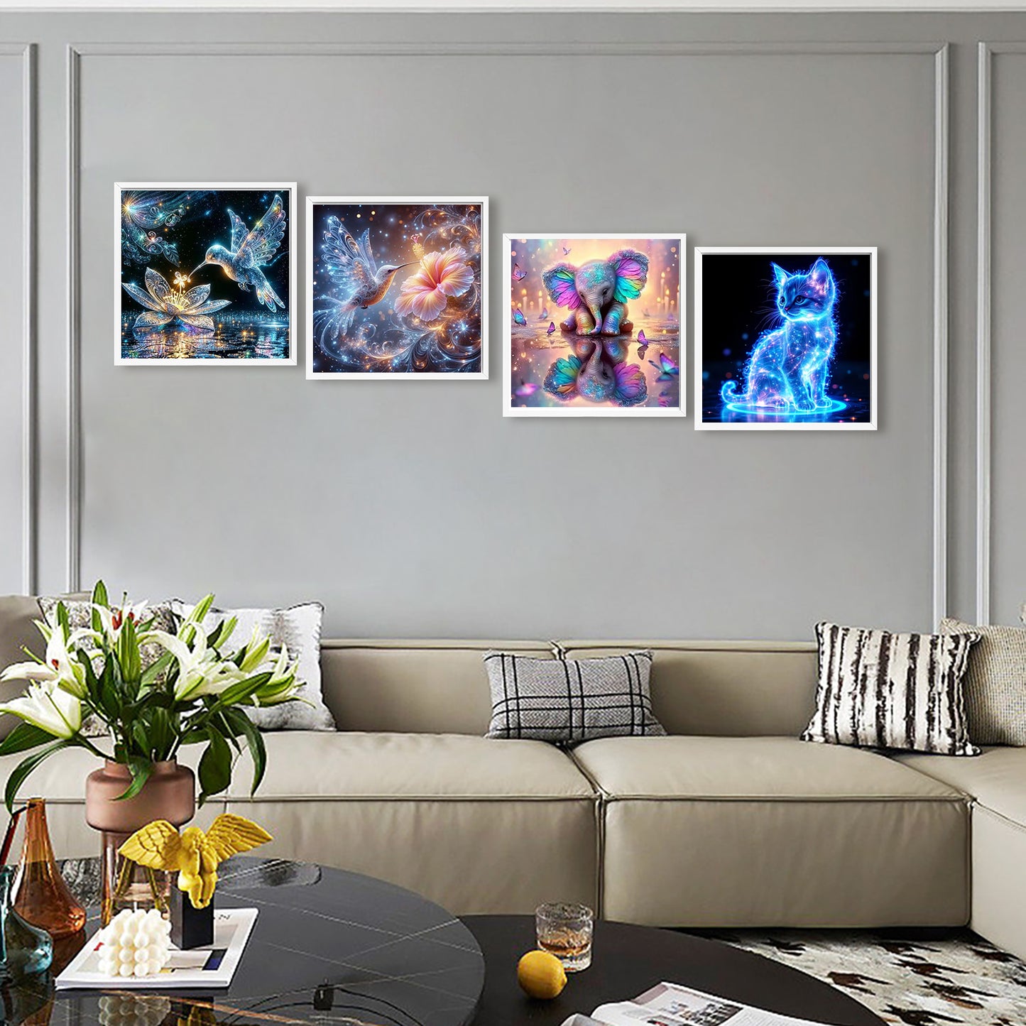 Animals In Bloom - Full Round Drill Diamond Painting 30*30CM