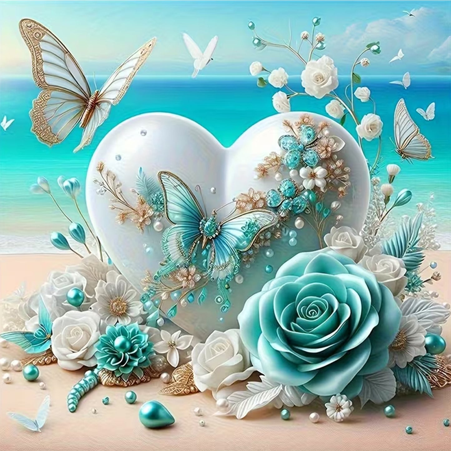 Butterflies - Full Round Drill Diamond Painting 30*30CM