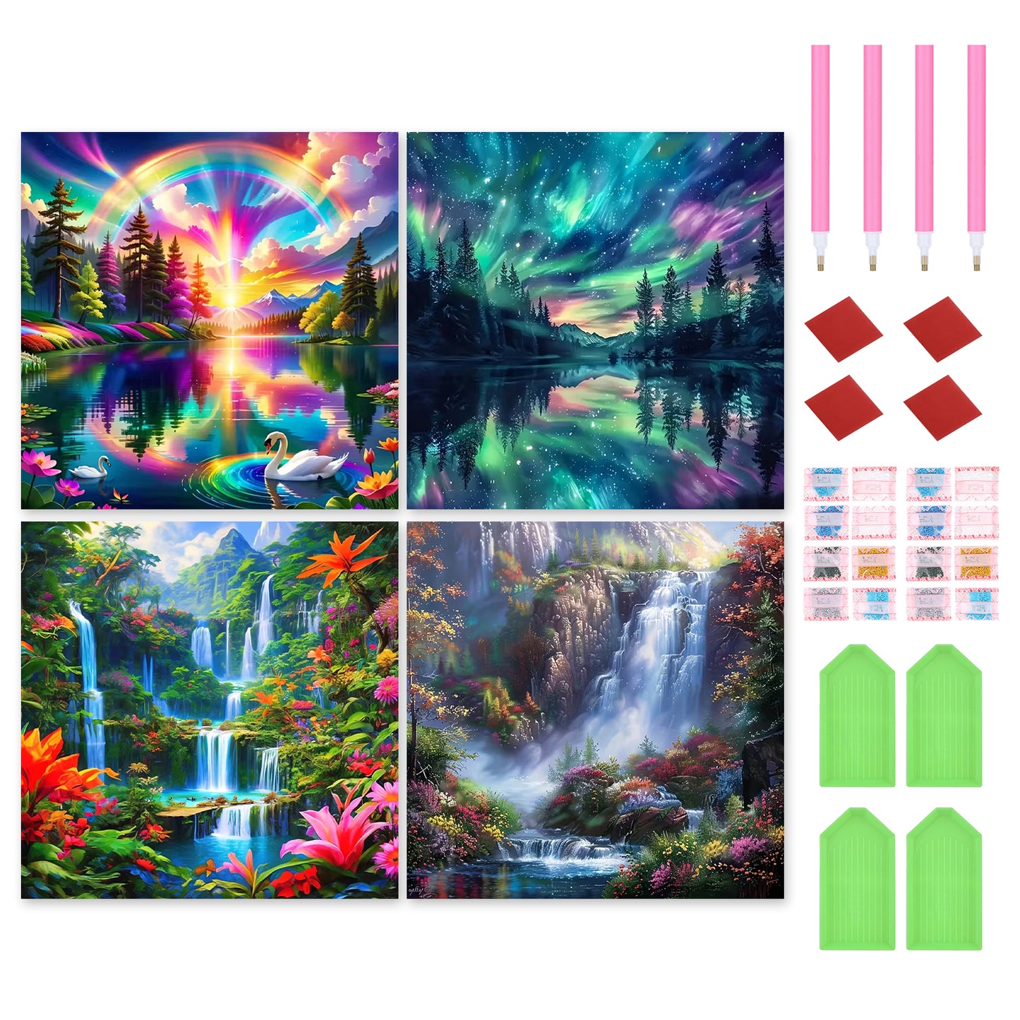 Landscape - Full Round Drill Diamond Painting 30*30CM