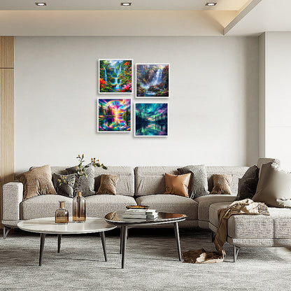 Landscape - Full Round Drill Diamond Painting 30*30CM