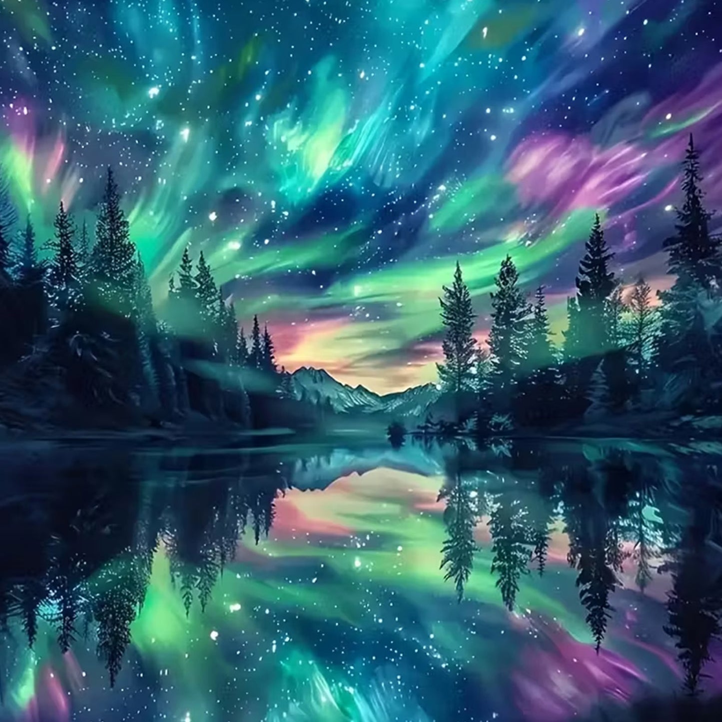 Landscape - Full Round Drill Diamond Painting 30*30CM