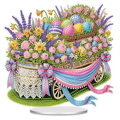 Easter DIY 2D Flat Acrylic Special Shaped Diamond Art Kits Single Sided 22x25cm