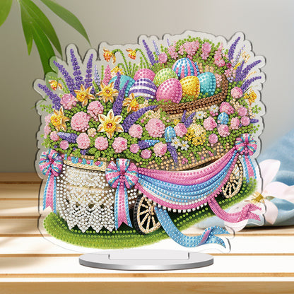 Easter DIY 2D Flat Acrylic Special Shaped Diamond Art Kits Single Sided 22x25cm