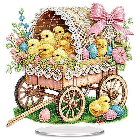 Easter and Ducks DIY 2D Flat Acrylic Special Shaped Diamond Art Kits 22x25cm