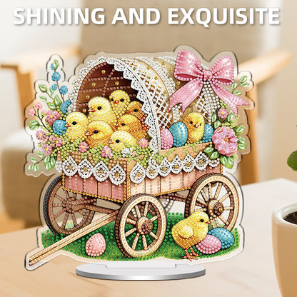 Easter and Ducks DIY 2D Flat Acrylic Special Shaped Diamond Art Kits 22x25cm