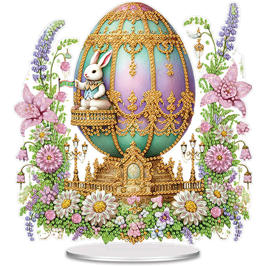 Easter Eggs DIY 2D Flat Acrylic Special Shaped Diamond Art Kits 22x25cm Home