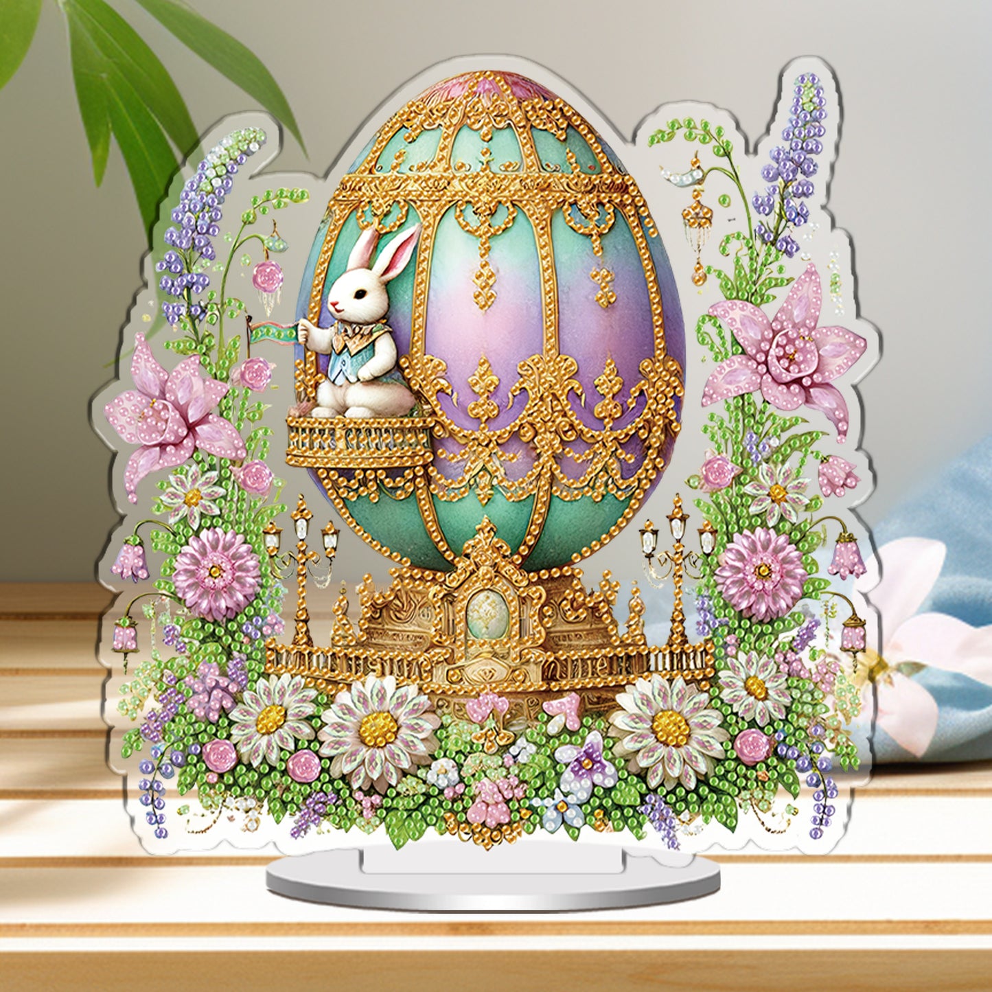 Easter Eggs DIY 2D Flat Acrylic Special Shaped Diamond Art Kits 22x25cm Home