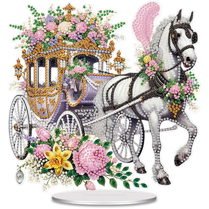 Easter Carriage DIY 2D Flat Acrylic Special Shaped Diamond Art Kits 22x25cm
