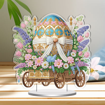 Easter Bow Eggs DIY 2D Flat Acrylic Special Shaped Diamond Art Kits 22x25cm Home