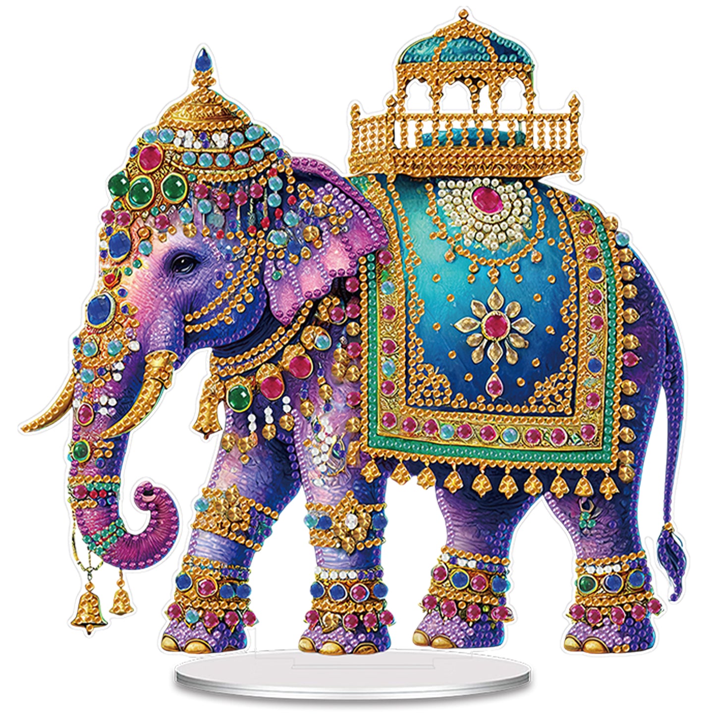Elephant DIY 2D Flat Acrylic Special Shaped Diamond Art Kits 22x25cm Home Decor