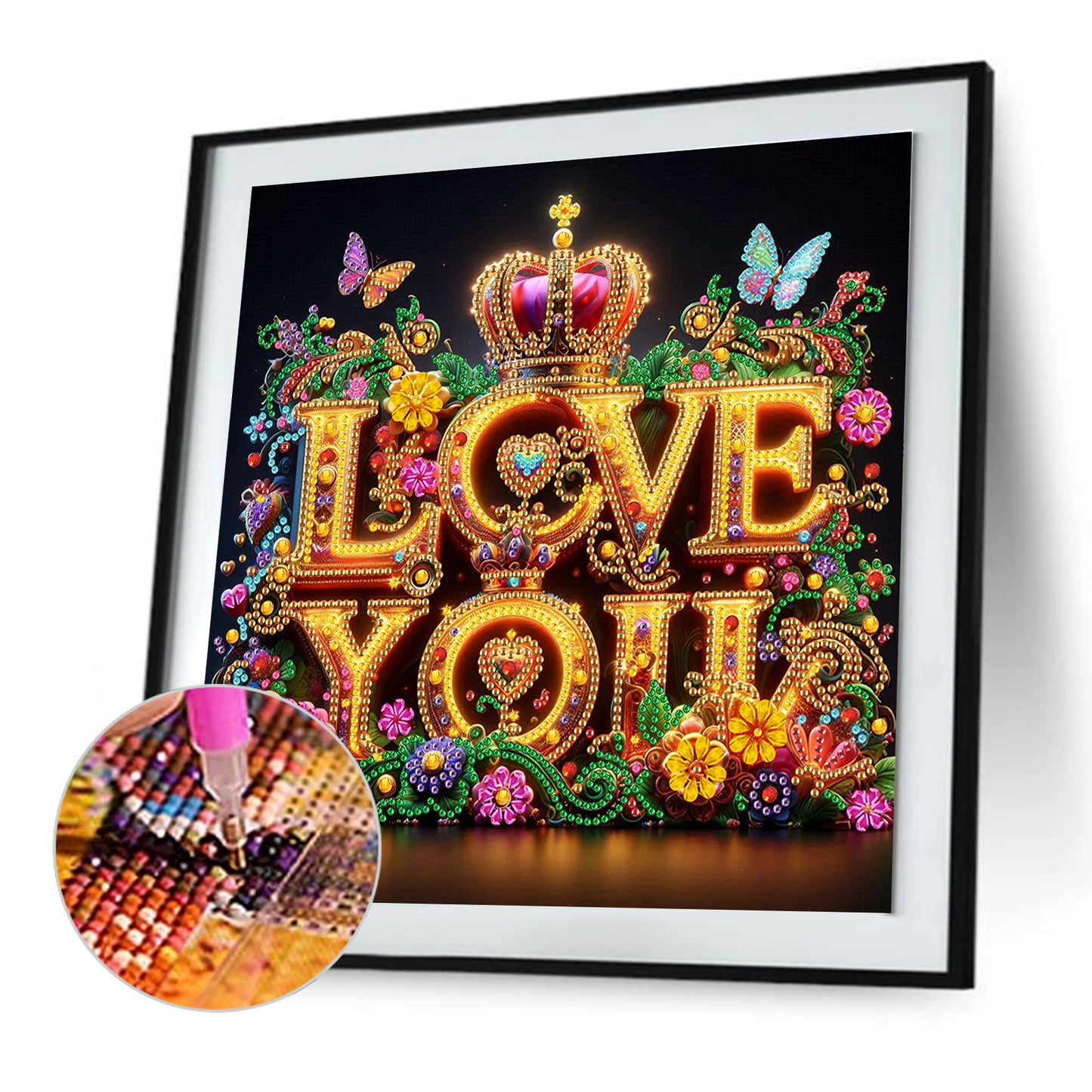 Love - Special Shaped Drill Diamond Painting 30*30CM