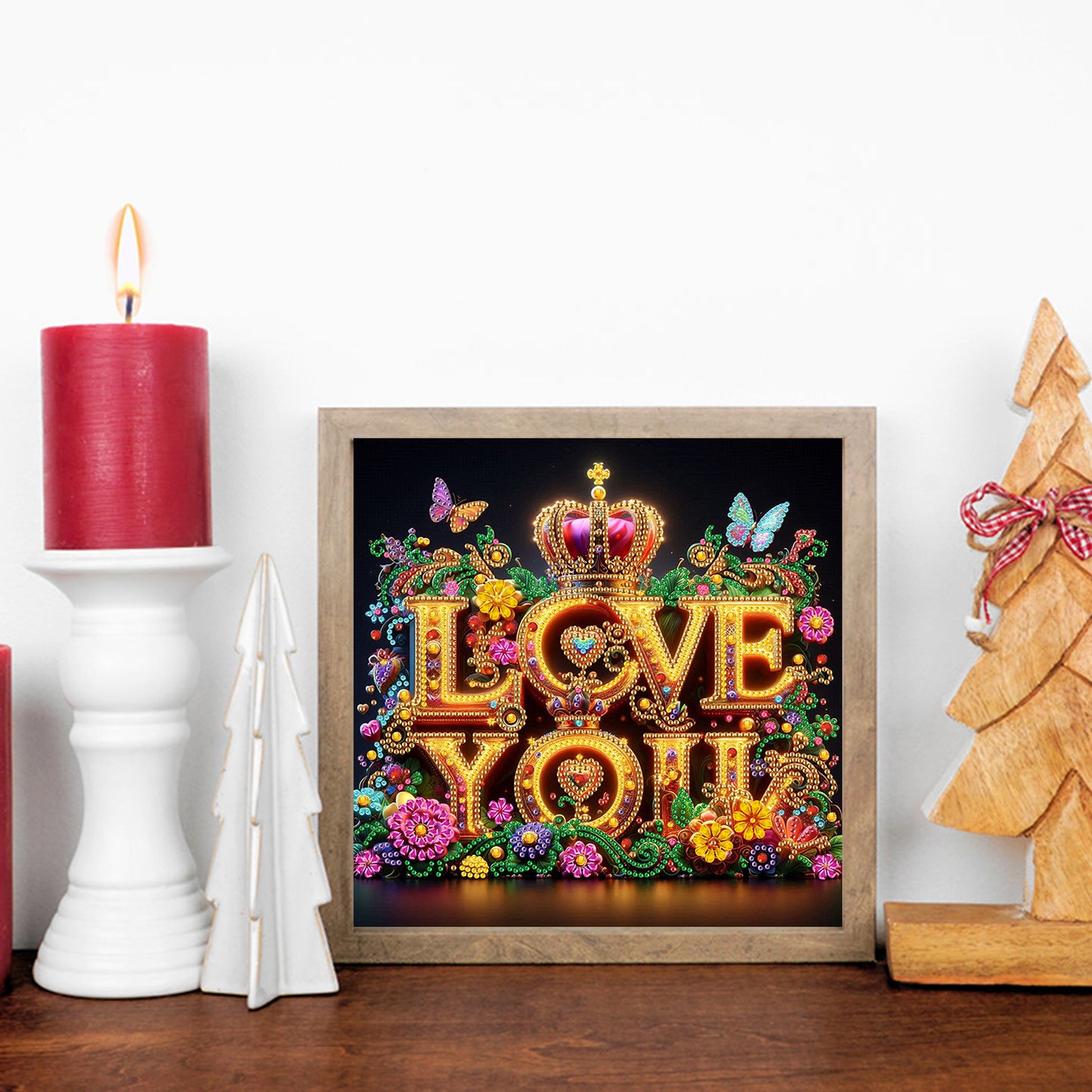 Love - Special Shaped Drill Diamond Painting 30*30CM
