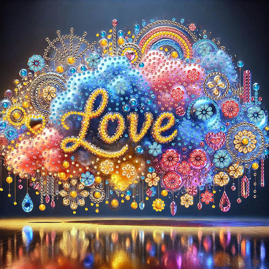 Love - Special Shaped Drill Diamond Painting 30*30CM