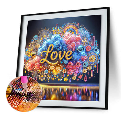 Love - Special Shaped Drill Diamond Painting 30*30CM