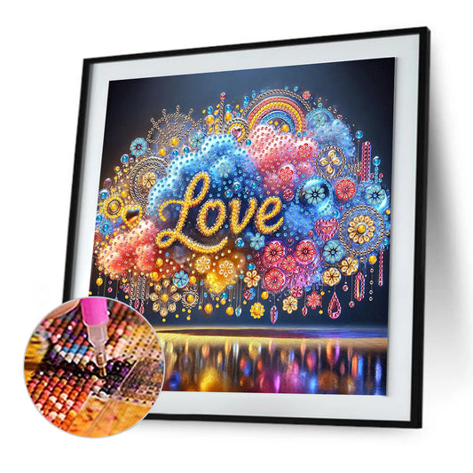 Love - Special Shaped Drill Diamond Painting 30*30CM