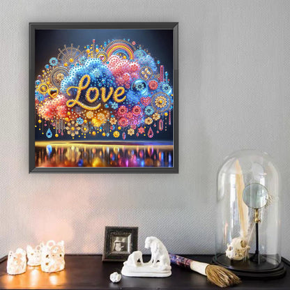 Love - Special Shaped Drill Diamond Painting 30*30CM