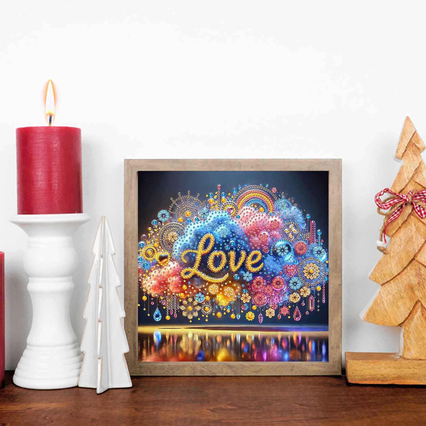 Love - Special Shaped Drill Diamond Painting 30*30CM