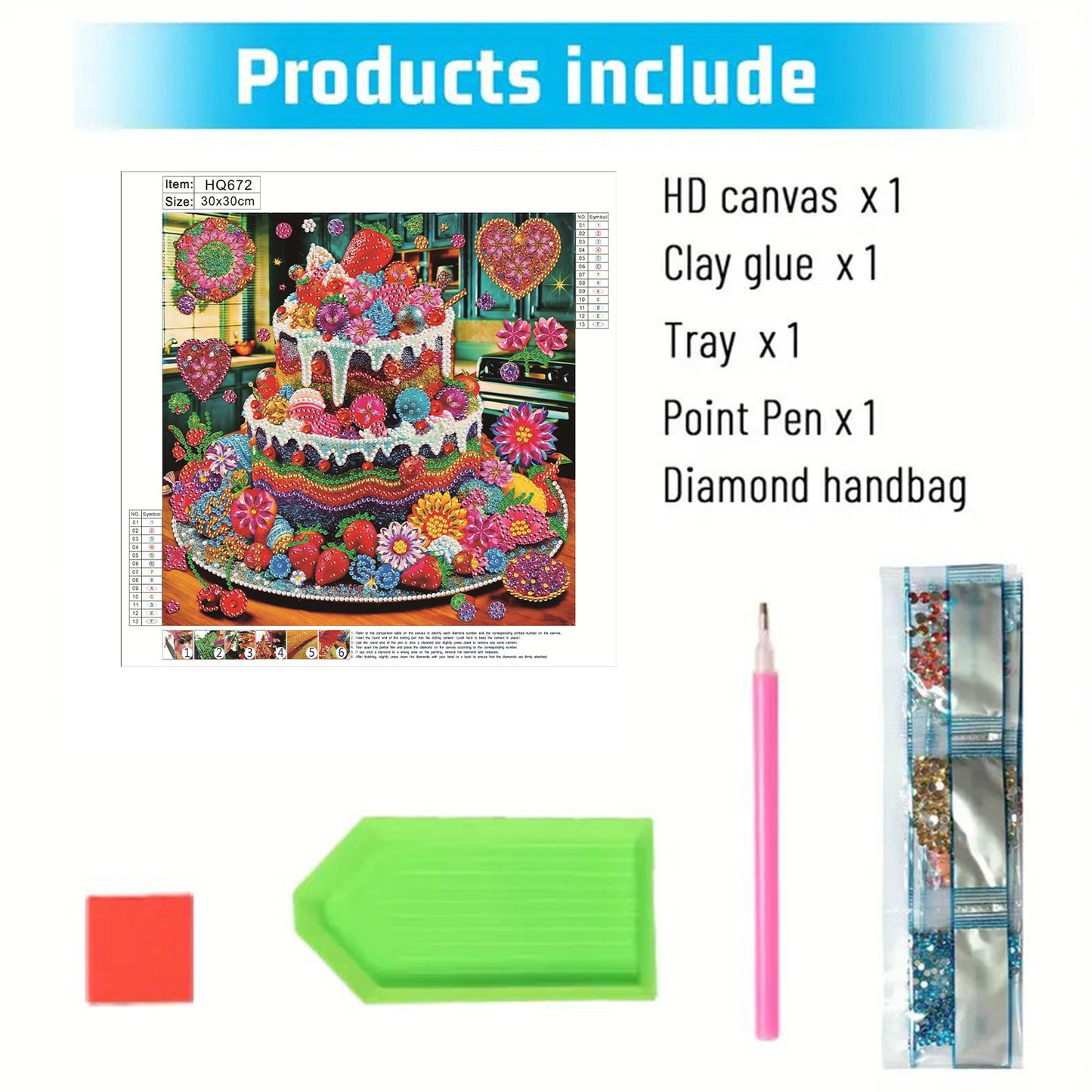 Cakes And Sweets - Special Shaped Drill Diamond Painting 30*30CM