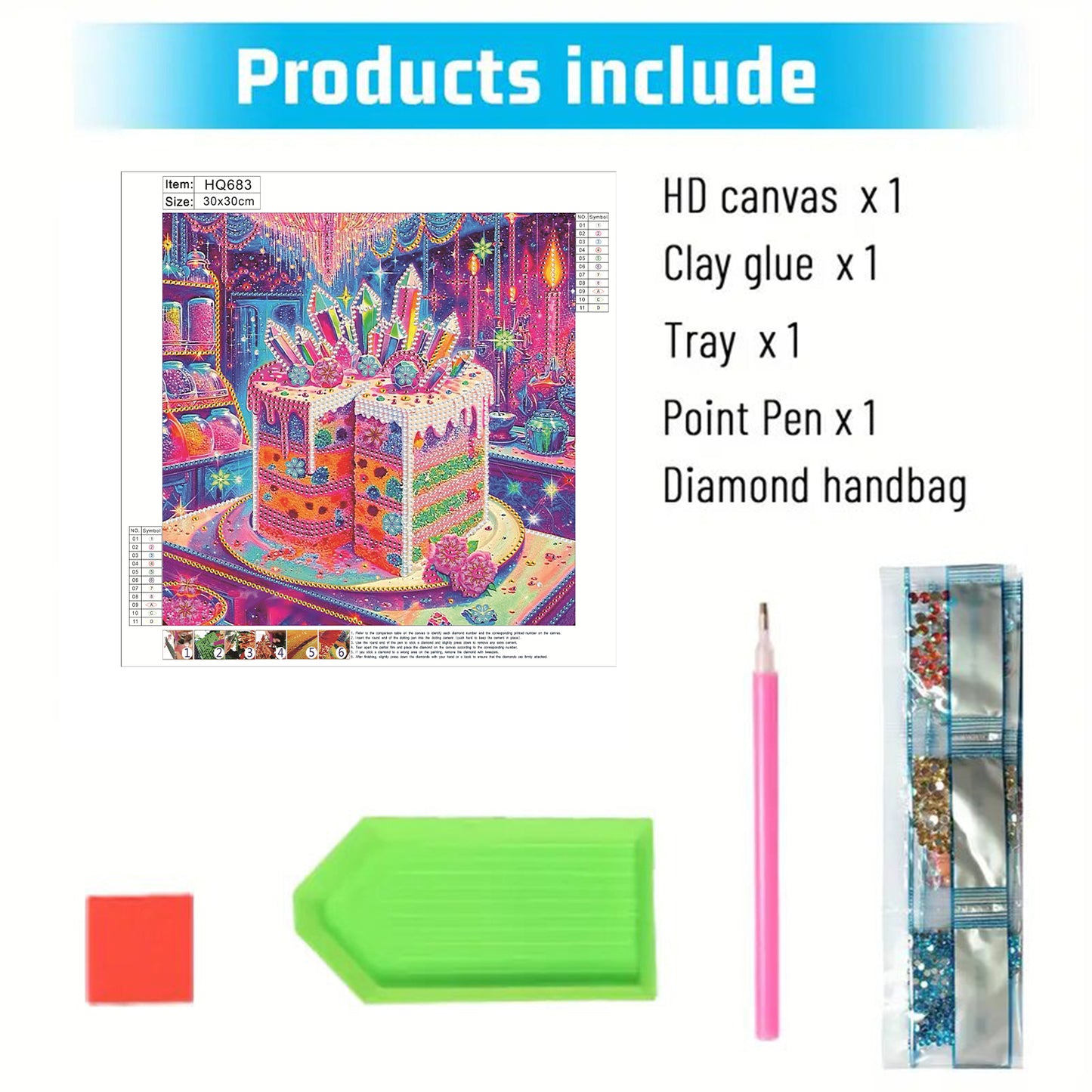 Cakes And Sweets - Special Shaped Drill Diamond Painting 30*30CM