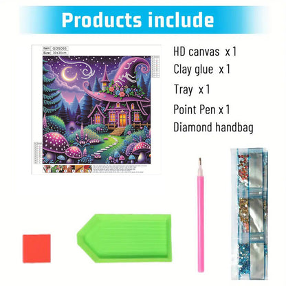 Witch Hat House - Special Shaped Drill Diamond Painting 30*30CM