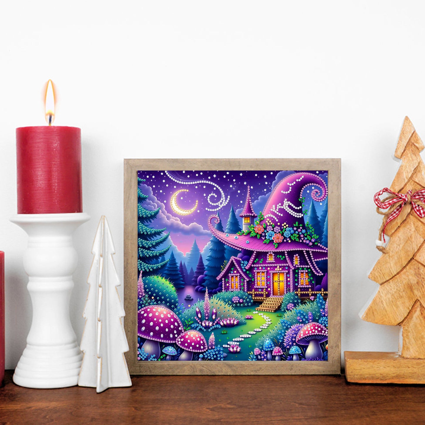Witch Hat House - Special Shaped Drill Diamond Painting 30*30CM