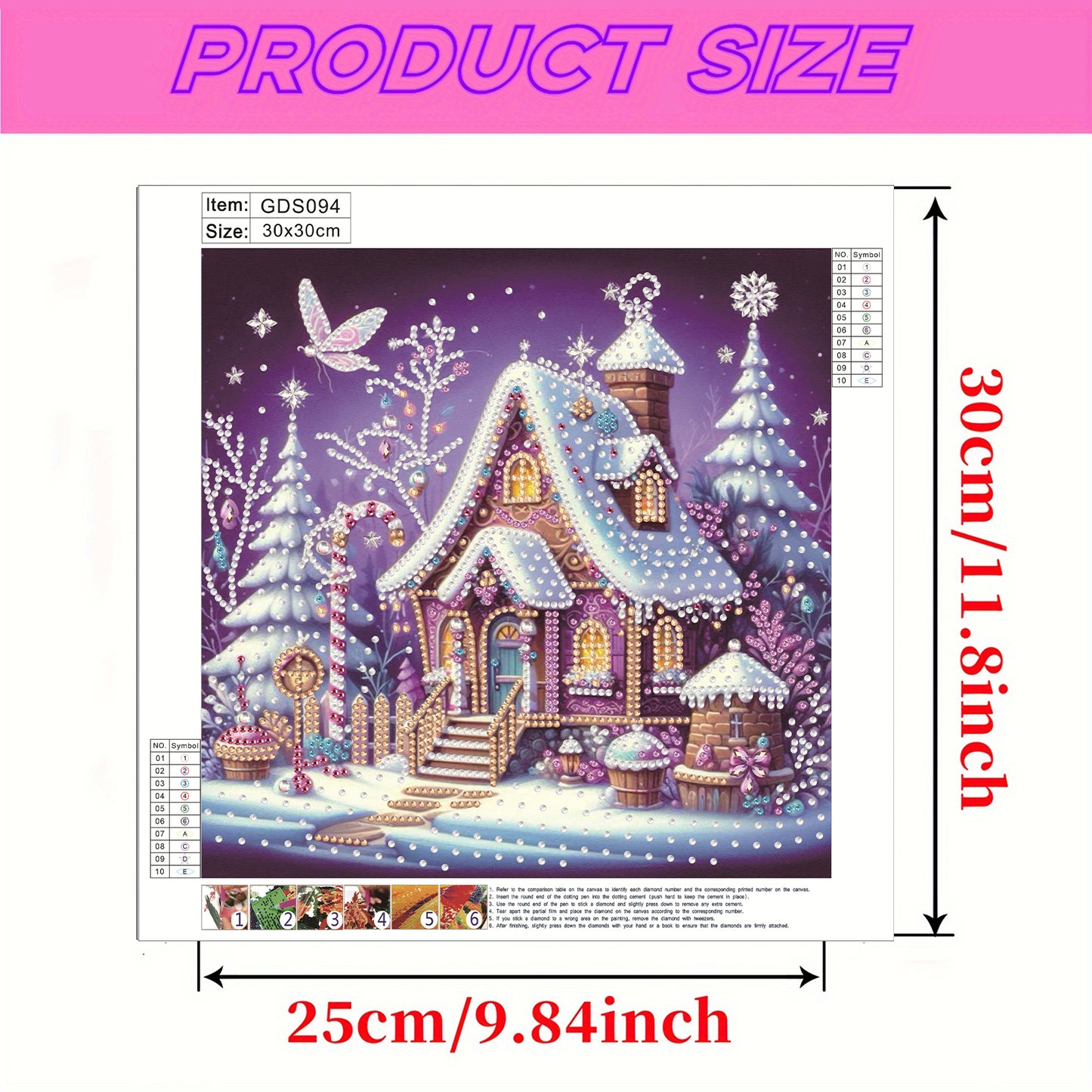 Winter Houses - Special Shaped Drill Diamond Painting 30*30CM