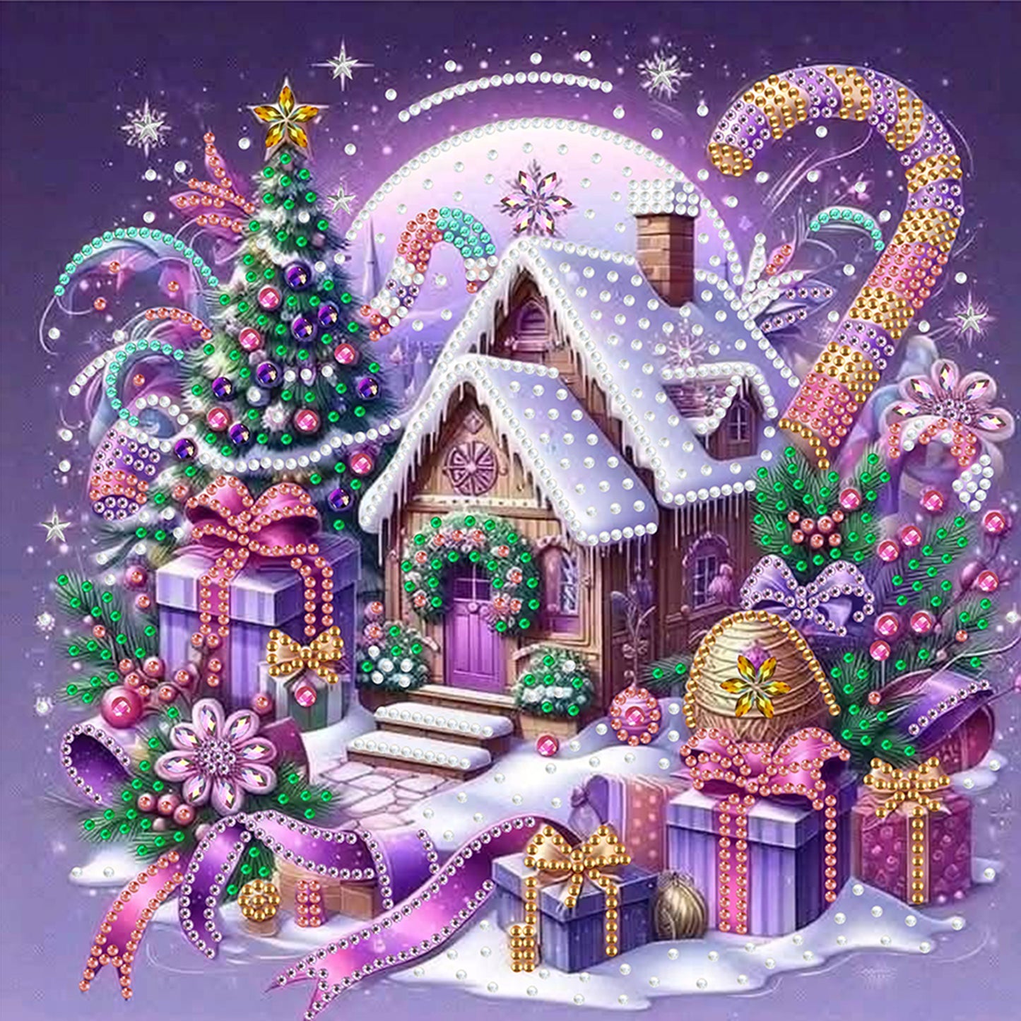 Winter Houses - Special Shaped Drill Diamond Painting 30*30CM