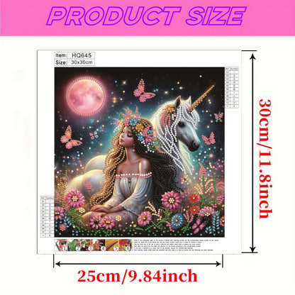 Unicorn Fairy Girl - Special Shaped Drill Diamond Painting 30*30CM