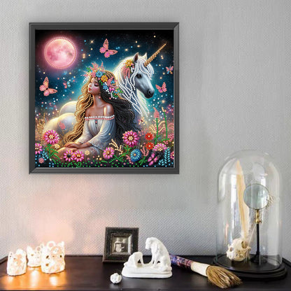 Unicorn Fairy Girl - Special Shaped Drill Diamond Painting 30*30CM