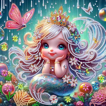 Mermaid Fairy Girl - Special Shaped Drill Diamond Painting 30*30CM