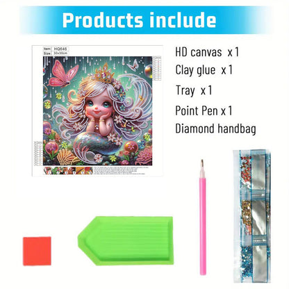Mermaid Fairy Girl - Special Shaped Drill Diamond Painting 30*30CM