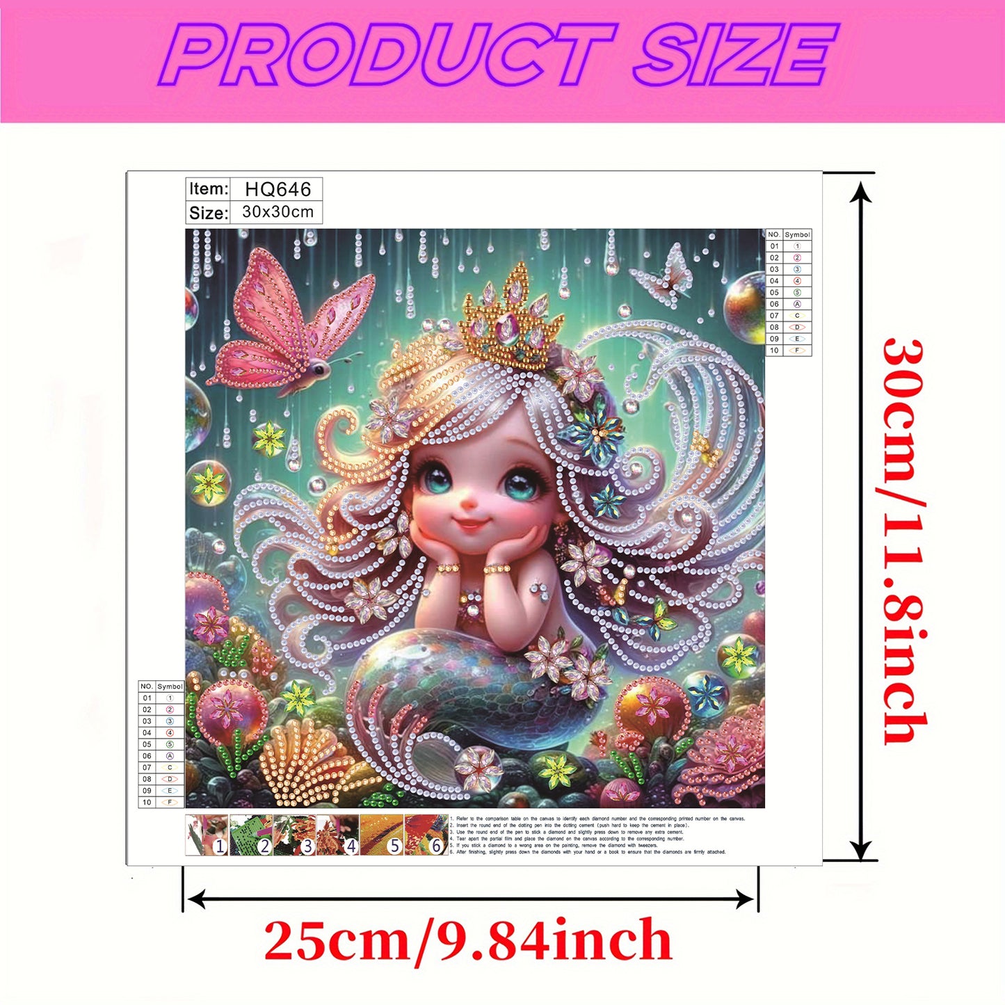 Mermaid Fairy Girl - Special Shaped Drill Diamond Painting 30*30CM