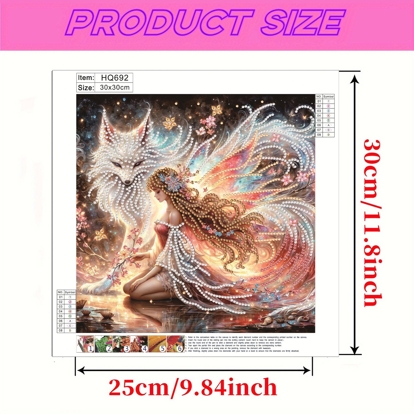 Fox Fairy Girl - Special Shaped Drill Diamond Painting 30*30CM
