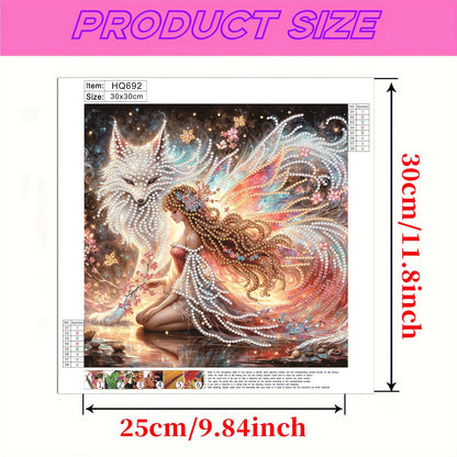 Fox Fairy Girl - Special Shaped Drill Diamond Painting 30*30CM