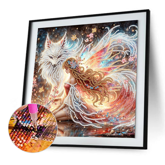 Fox Fairy Girl - Special Shaped Drill Diamond Painting 30*30CM