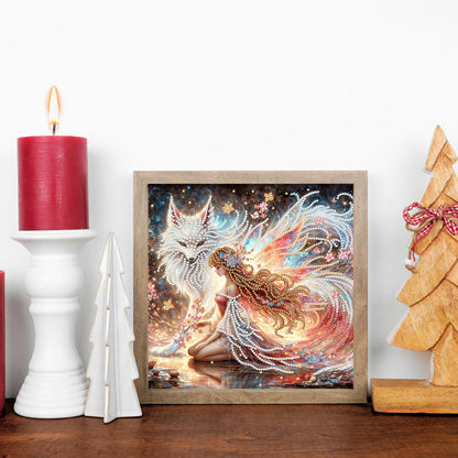 Fox Fairy Girl - Special Shaped Drill Diamond Painting 30*30CM